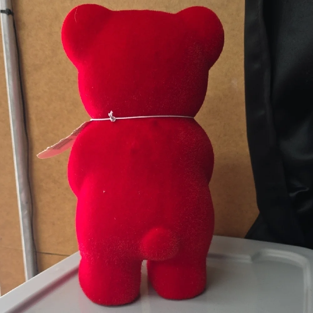 J38) Red Teddy Bear with Heart - Home Party Decoration